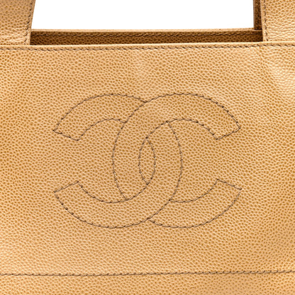Chanel Caviar CC Shoulder Bag Beige 8 of 11