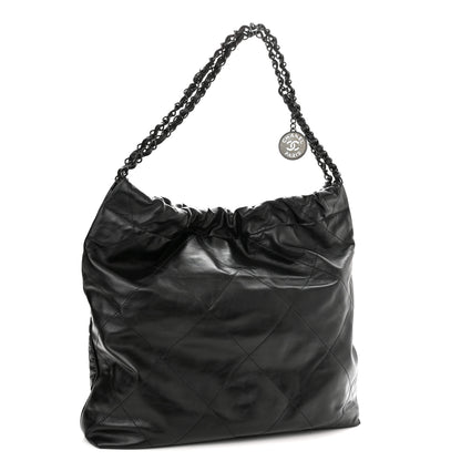 Chanel Shiny Calfskin Quilted Chanel 22 So Black 3 of 10