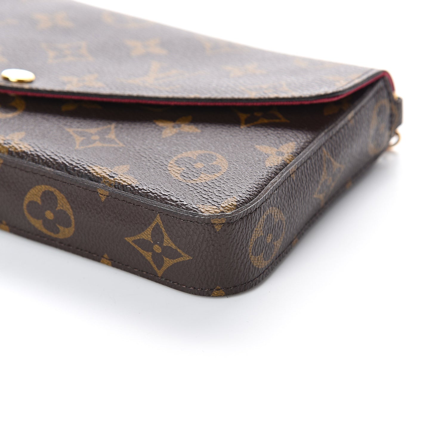 Monogram Pochette Felicie Chain Wallet Fuchsia
