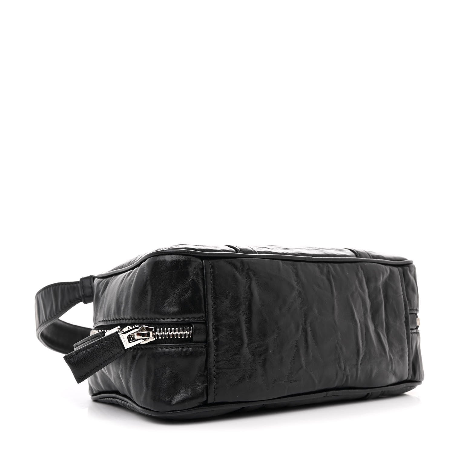 Prada Nappa Antique Small Re-Edition 2001 Two Handle Crossbody Bag Black 4 of 15
