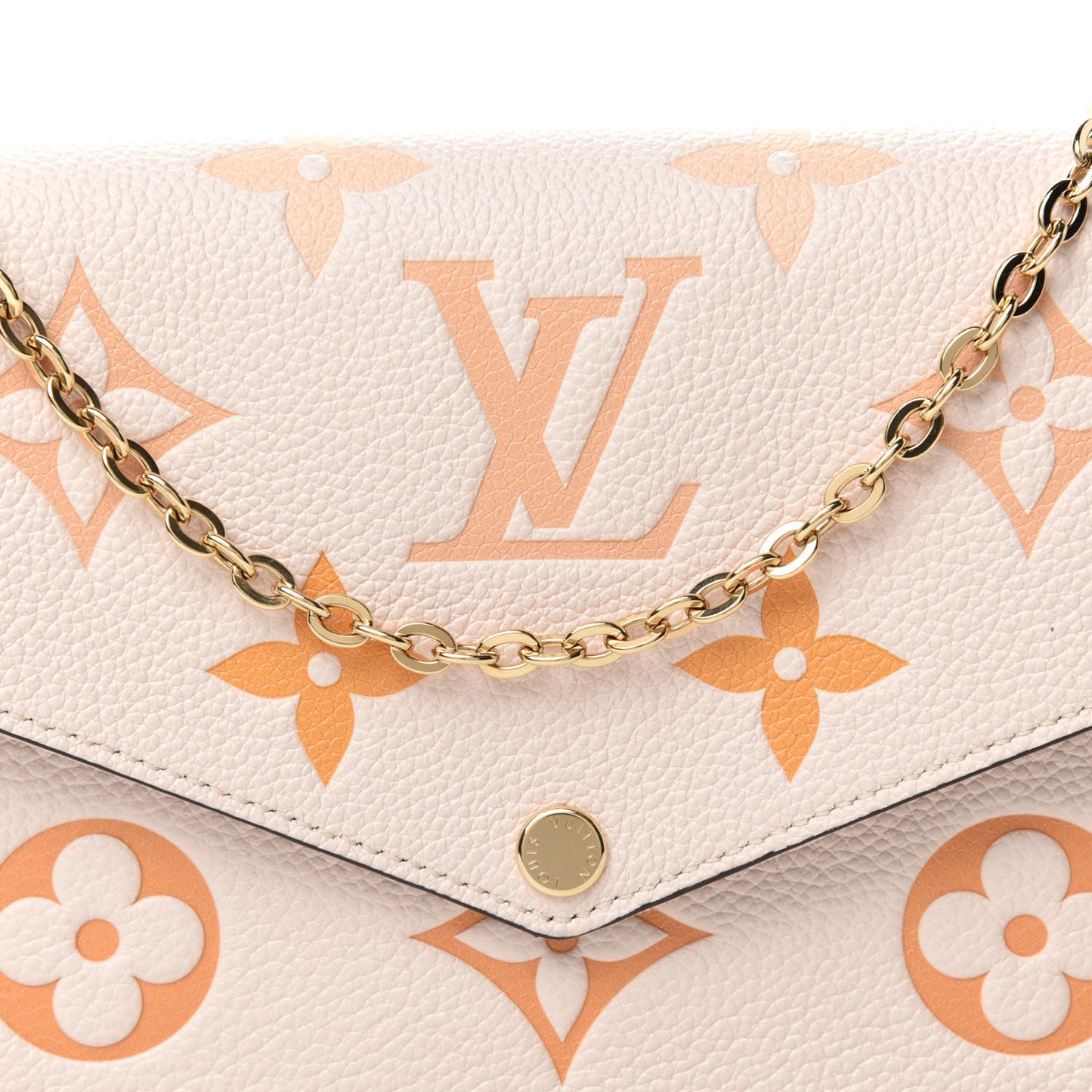 Empreinte Monogram Giant By The Pool Felicie Pochette Chain Wallet Cream Saffron
