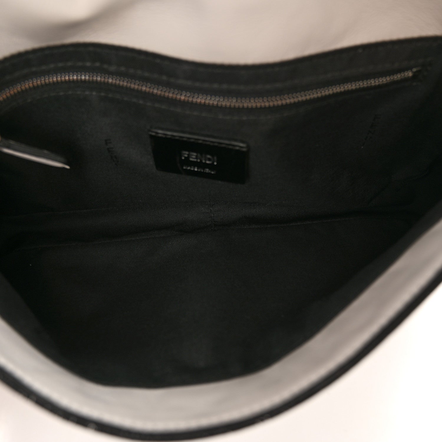 Fendi X JOSHUA VIDES Nappa FF Embossed Belt Baguette Bag White Black 5 of 10