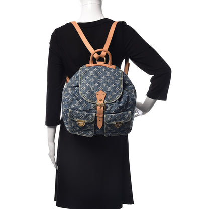 Louis Vuitton Denim Sac a Dos Backpack GM Blue 2 of 11