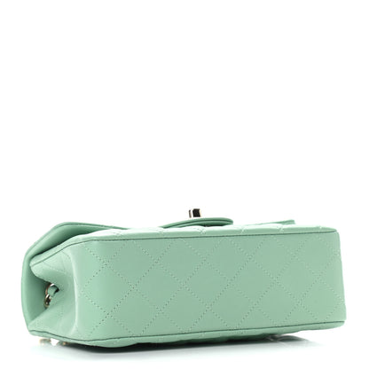 Chanel Lambskin Quilted Mini Rectangular Flap Light Green 4 of 9