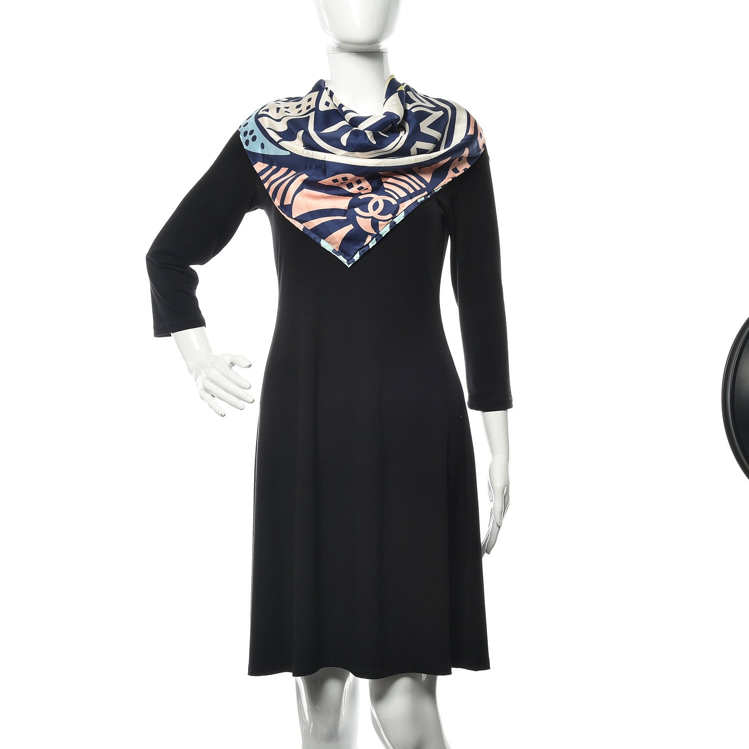 Chanel Silk CC Logo Scarf Multicolor 2 of 3