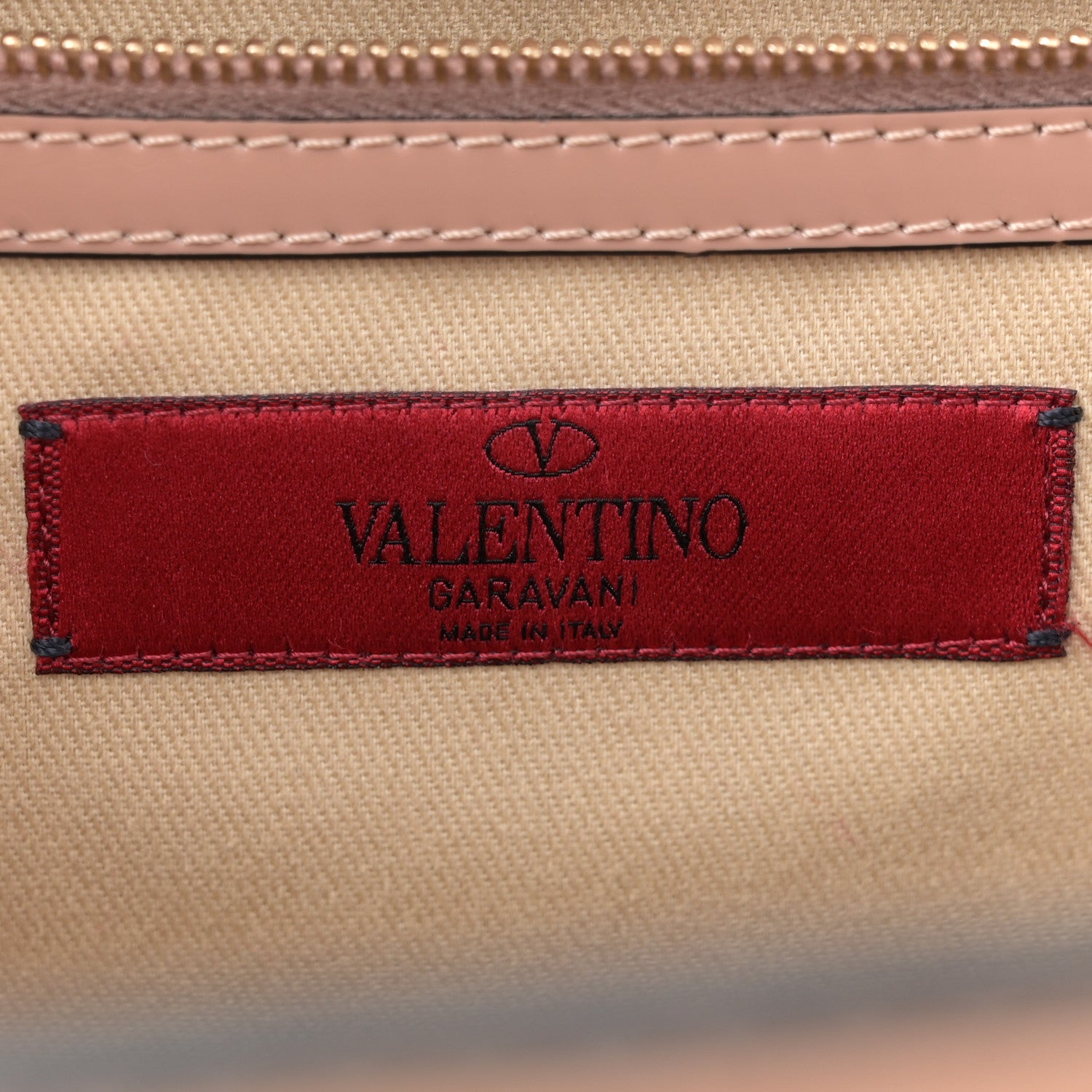 Valentino Garavani Vitello Demetra Satchel Beige 6 of 12
