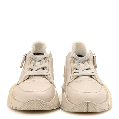 Fendi Calfskin Fabric FF Fendi Flow Low Top Sneakers 36 White 3 of 10