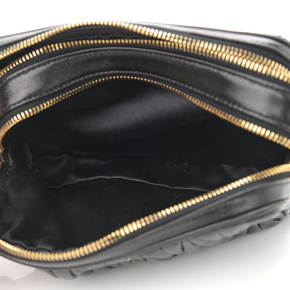 Miu Miu Nappa Matelasse Double Zip Pochette Clutch Black 7 of 11