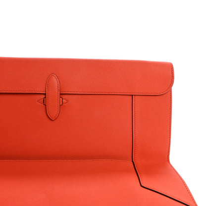 Hermes Evercolor Pliplat Clutch Orange Poppy 8 of 9