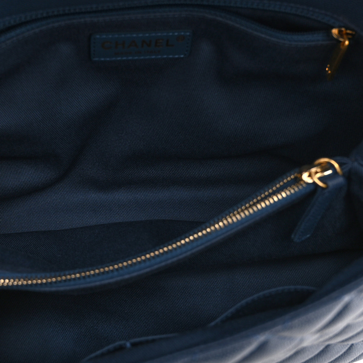 Chanel Caviar Quilted Medium Coco Handle Flap Blue 5 of 12