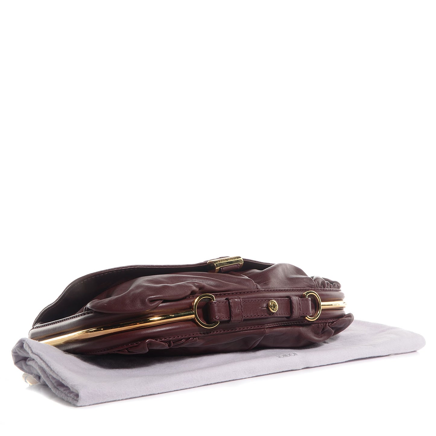 Leather Arad Clutch Burgundy