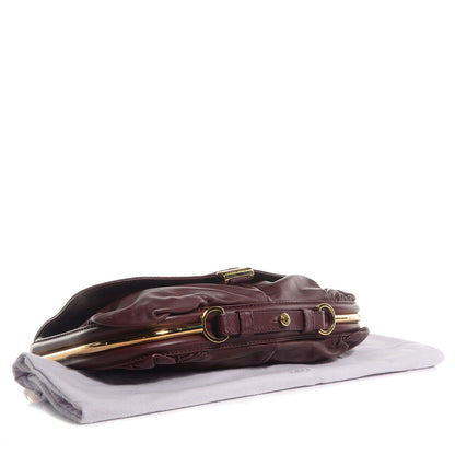 Jimmy Choo Leather Arad Clutch Burgundy 4 of 10