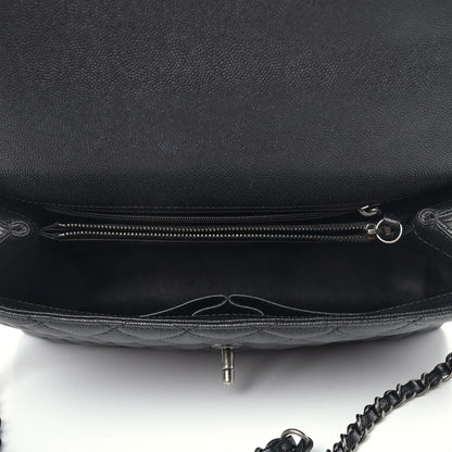 Chanel Caviar Lizard Quilted Small Coco Handle Flap Black 5 of 9