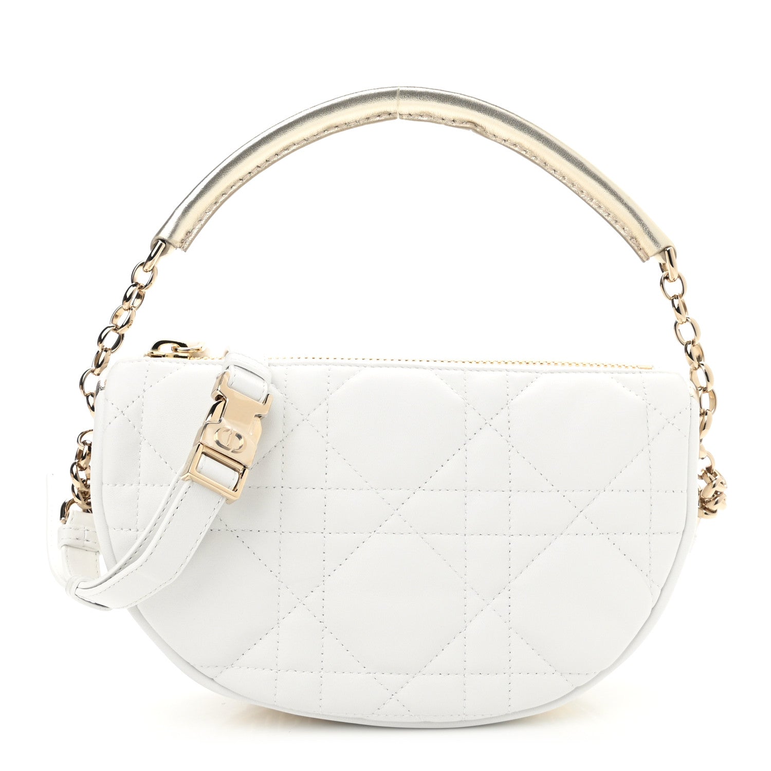 Christian Dior Lambskin Cannage Small Dior Vibe Hobo Bag Latte 1 of 10