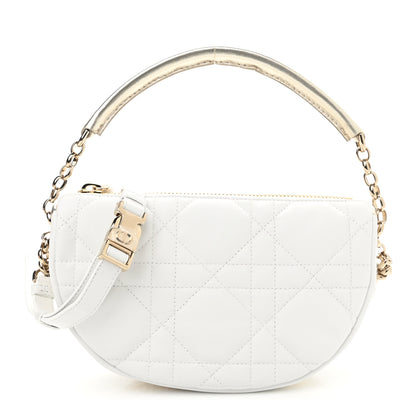 Christian Dior Lambskin Cannage Small Dior Vibe Hobo Bag Latte 1 of 10