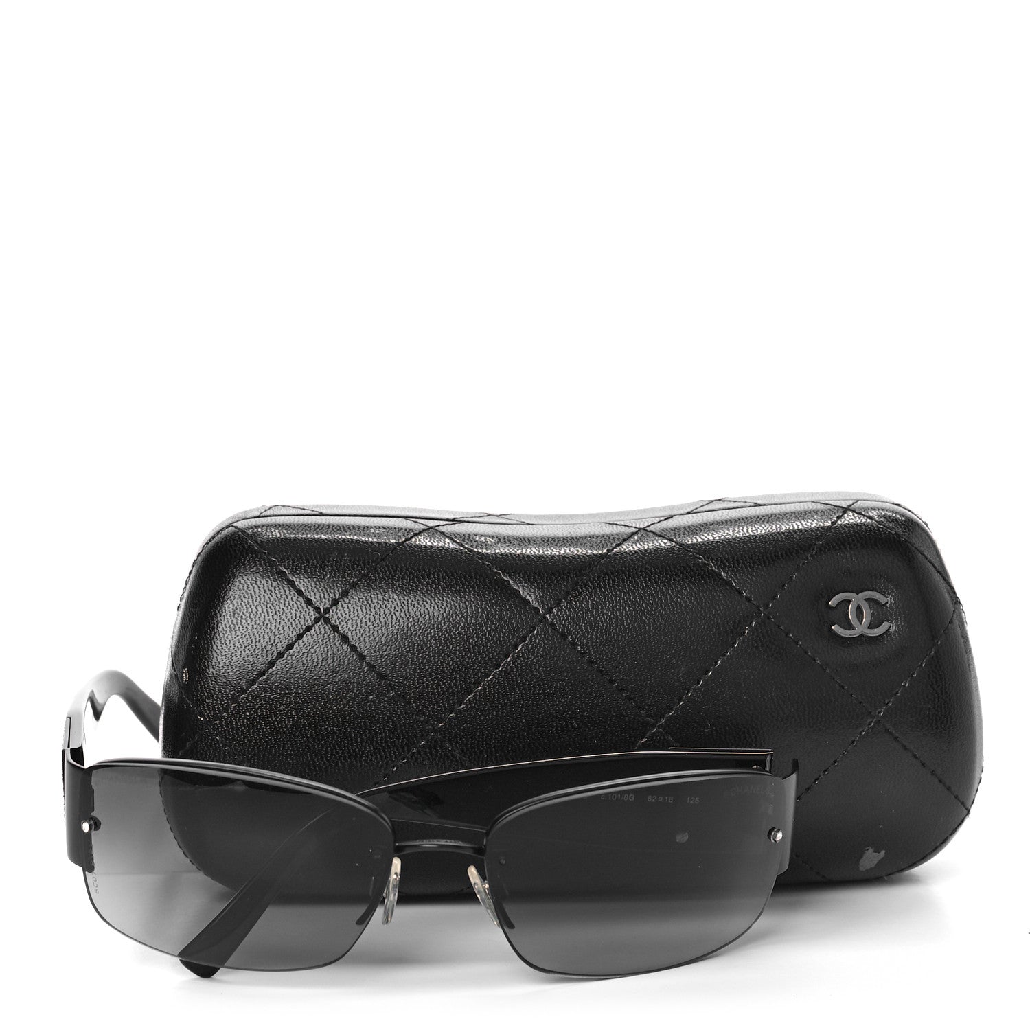 Chanel Crystal CC Sunglasses 4117-B Black 7 of 7