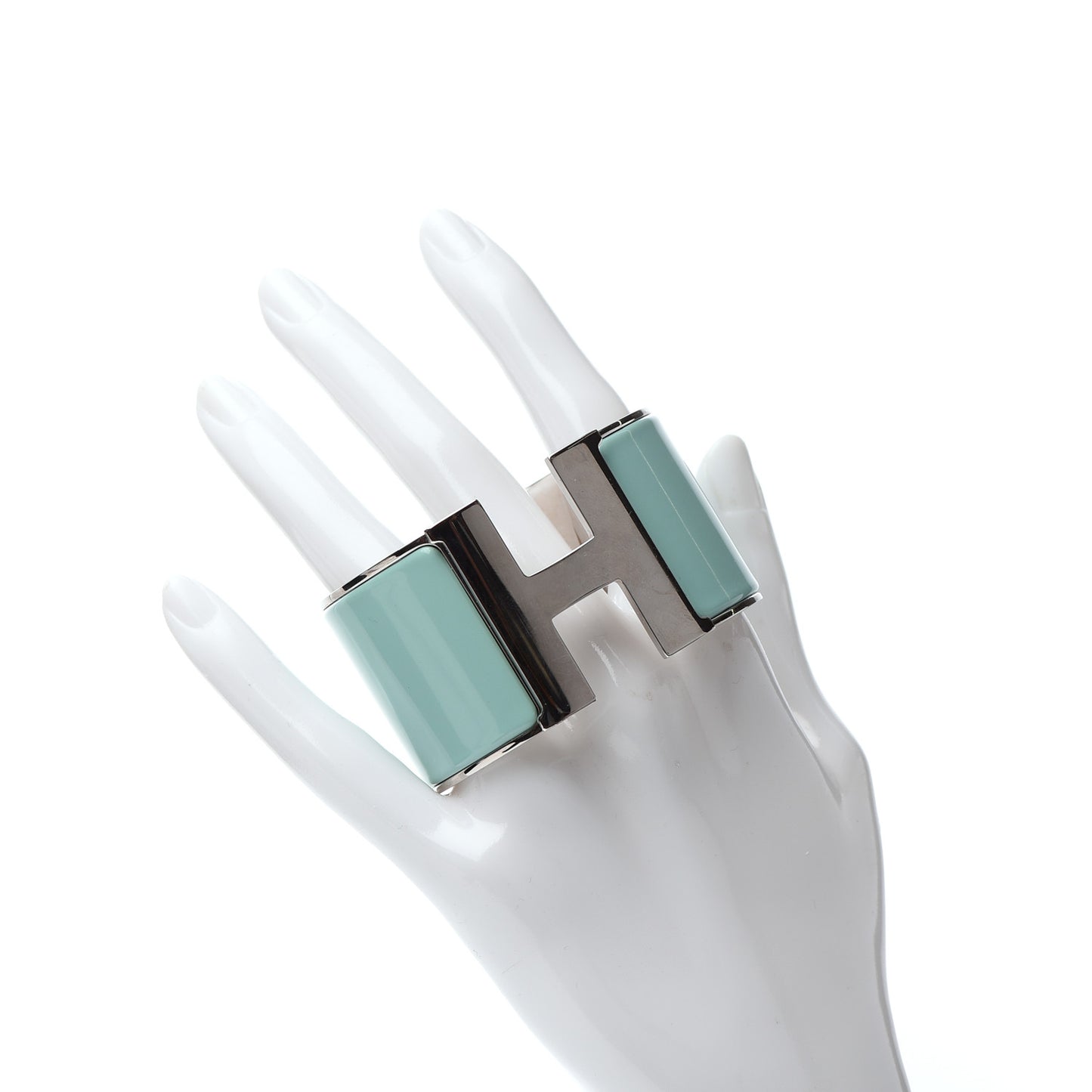 Enamel Extra Wide Clic Clac H Bracelet PM Lagon