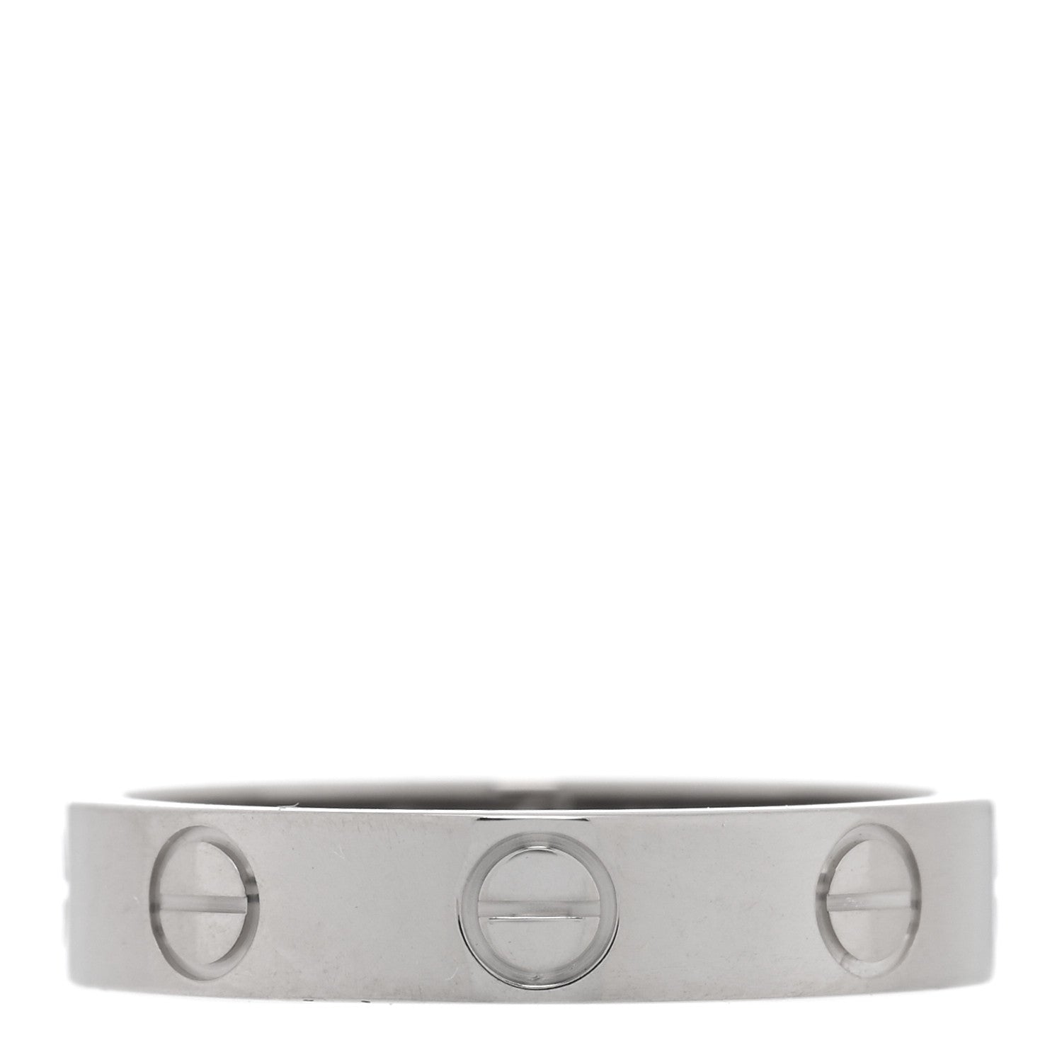 Cartier 18K White Gold 3.5mm LOVE Wedding Band Ring 49 4.75 1 of 4
