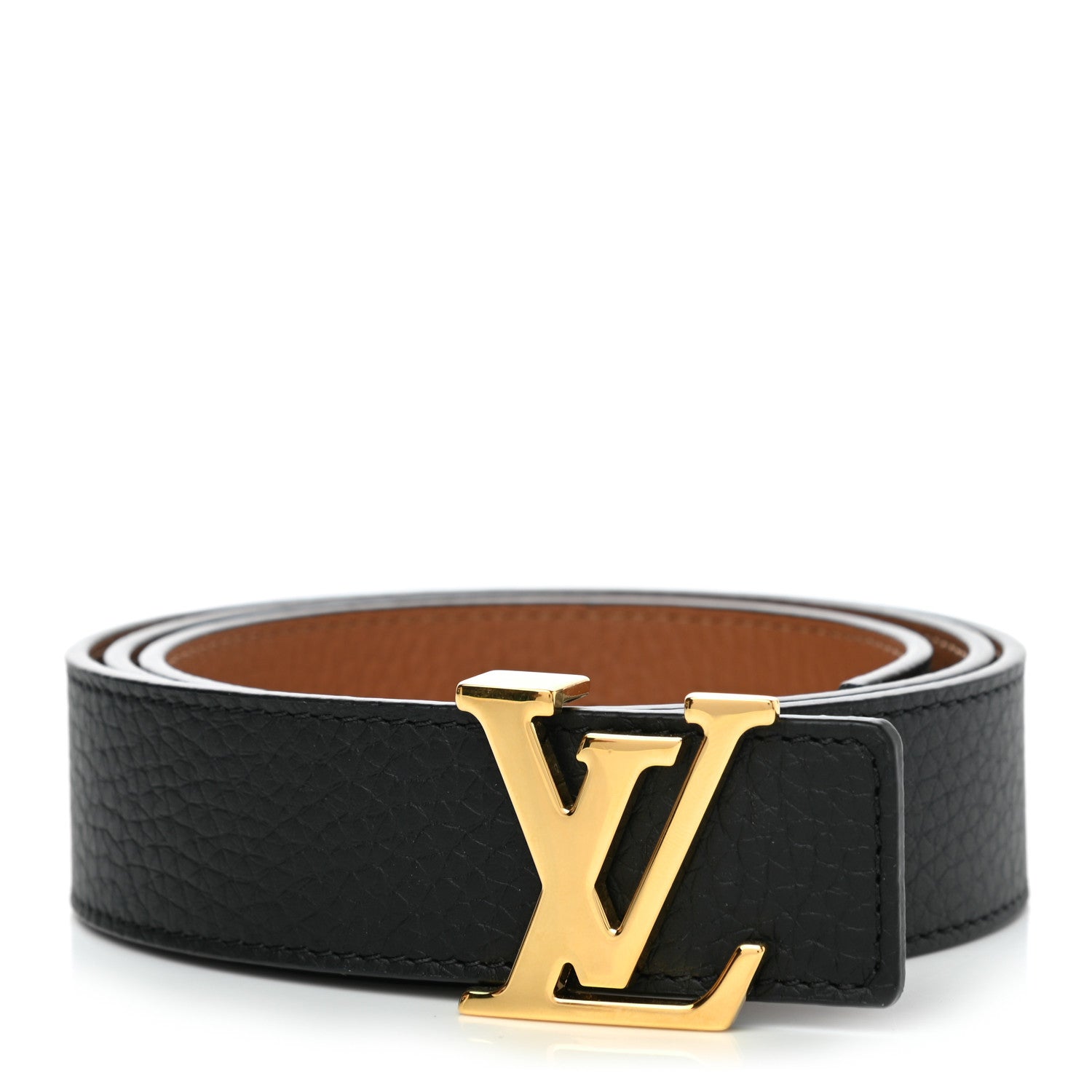 Louis Vuitton Calfskin 30mm LV Initiales Belt 80 32 Black 1 of 6