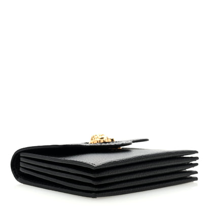 Versace Grained Calfskin Medusa Gusset Holder Wallet Black 4 of 6