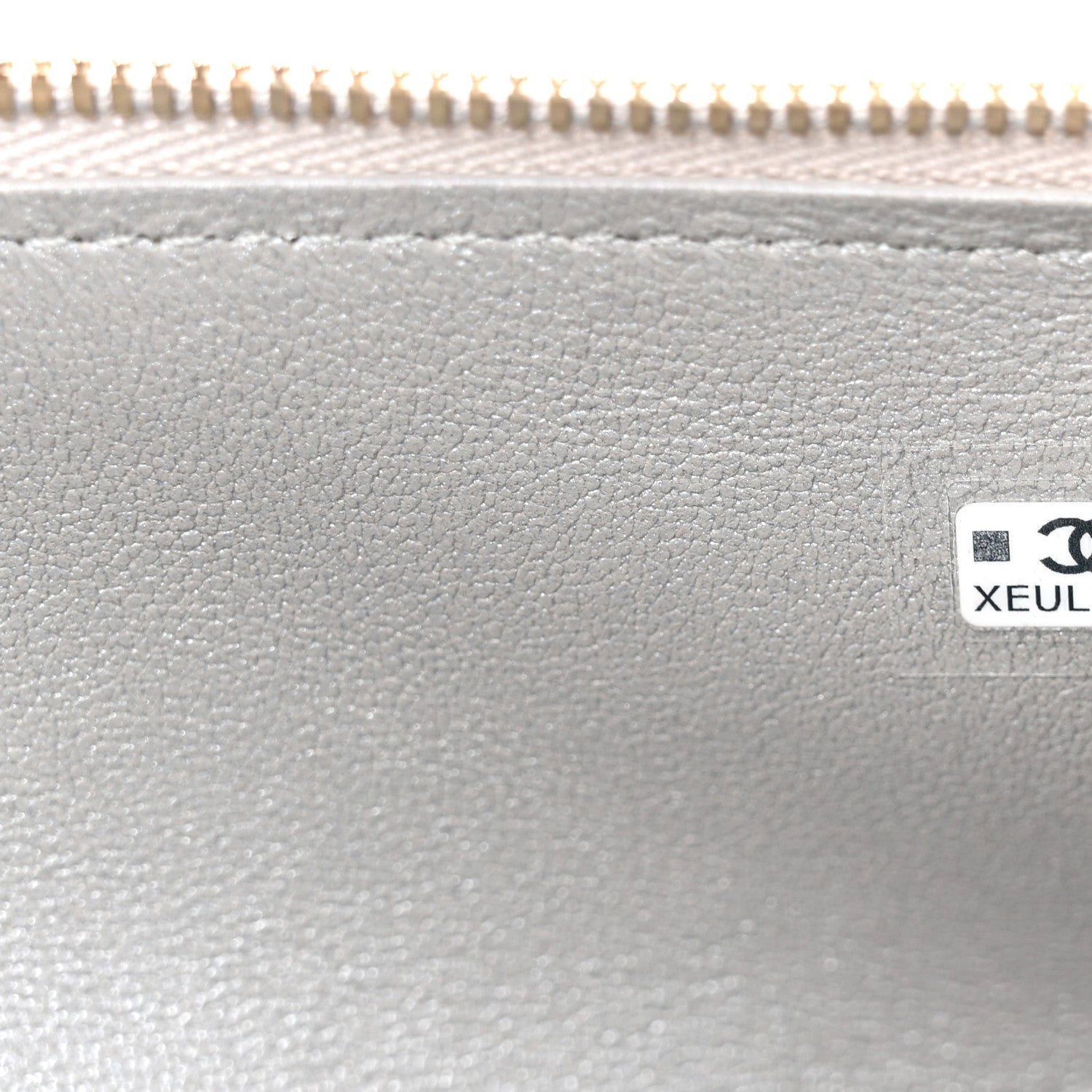 Chanel Lizard Embossed Calfskin Top Handle Slim Vanity With Chain Silvery 6 of 10