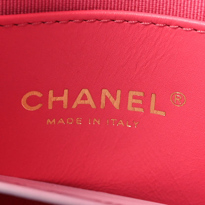 Chanel Lambskin Plexiglass Quilted Coco Love Mini Flap Pink 6 of 9
