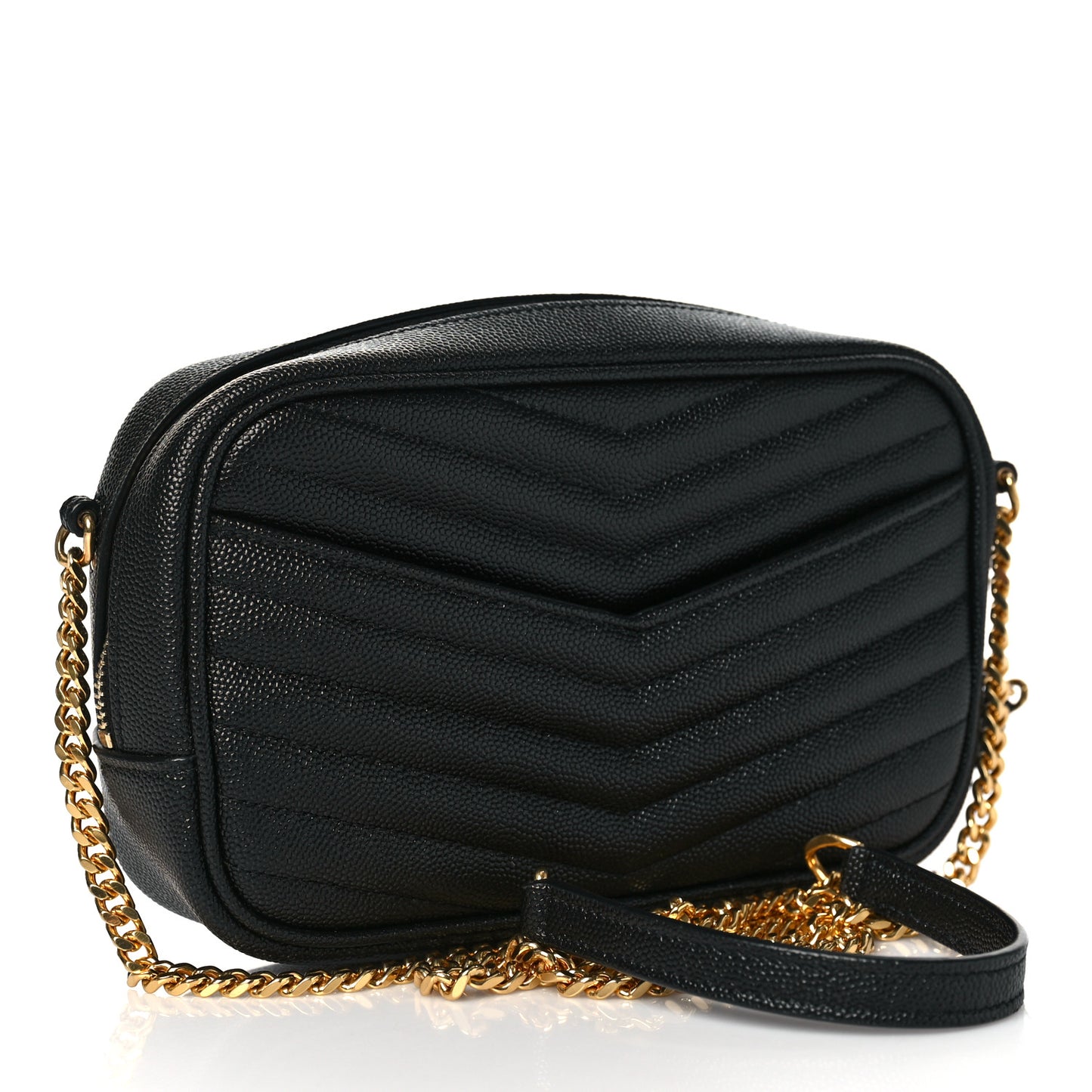 Grain De Poudre Matelasse Monogram Mini Lou Camera Bag Black