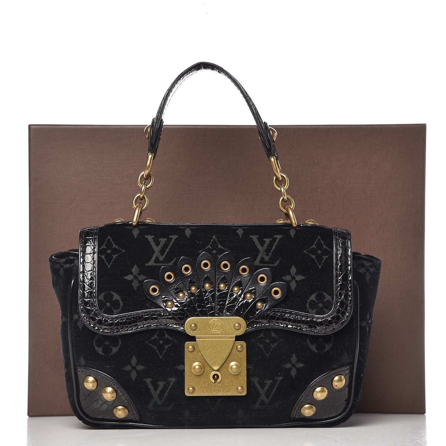 Monogram Velours Alligator Irvine Black