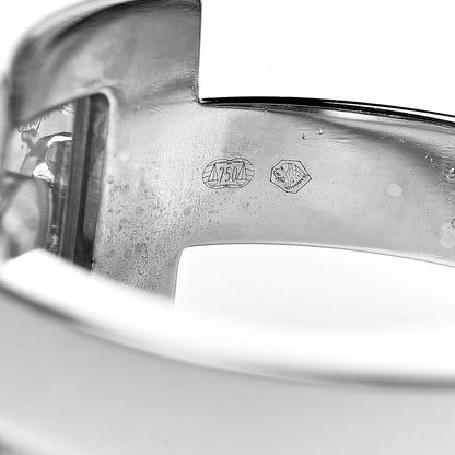Chopard 18K White Gold Diamond Happy Diamond Square Ring 53 6.5 6 of 8