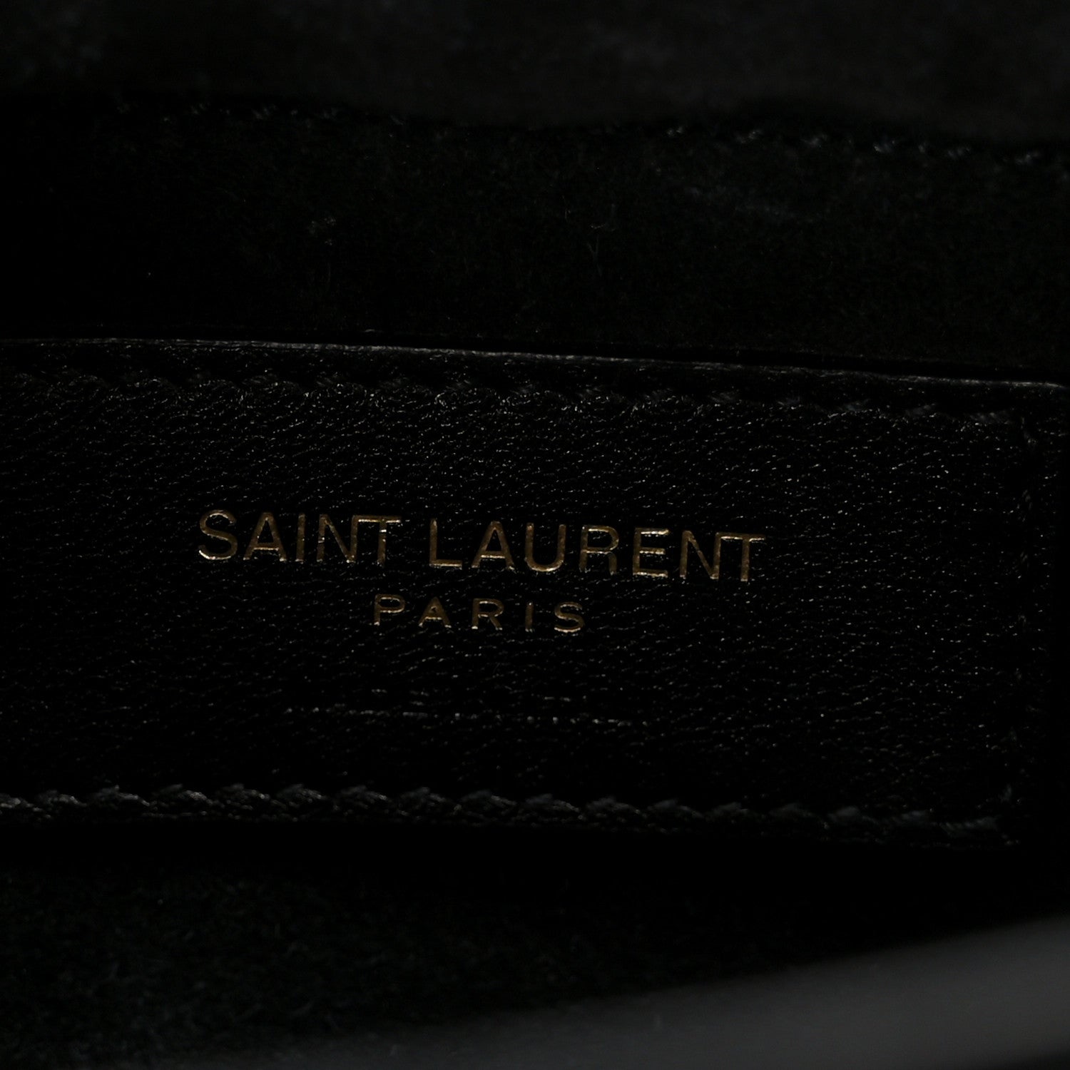 Saint Laurent Calfskin Crocodile Embossed Large Monogram Sunset Black 6 of 12