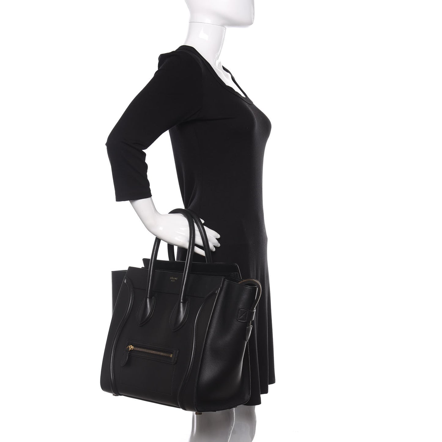 Smooth Calfskin Mini Luggage Black