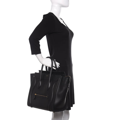 Celine Smooth Calfskin Mini Luggage Black 2 of 11
