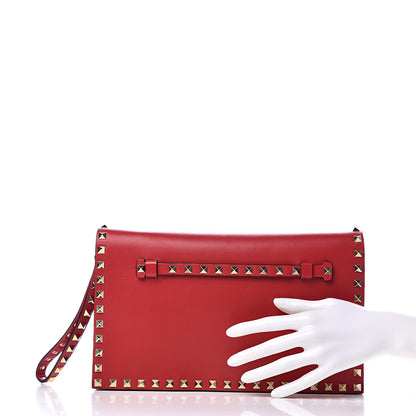 Valentino Garavani Nappa Rockstud Wristlet Clutch Rosso Valentino 2 of 8
