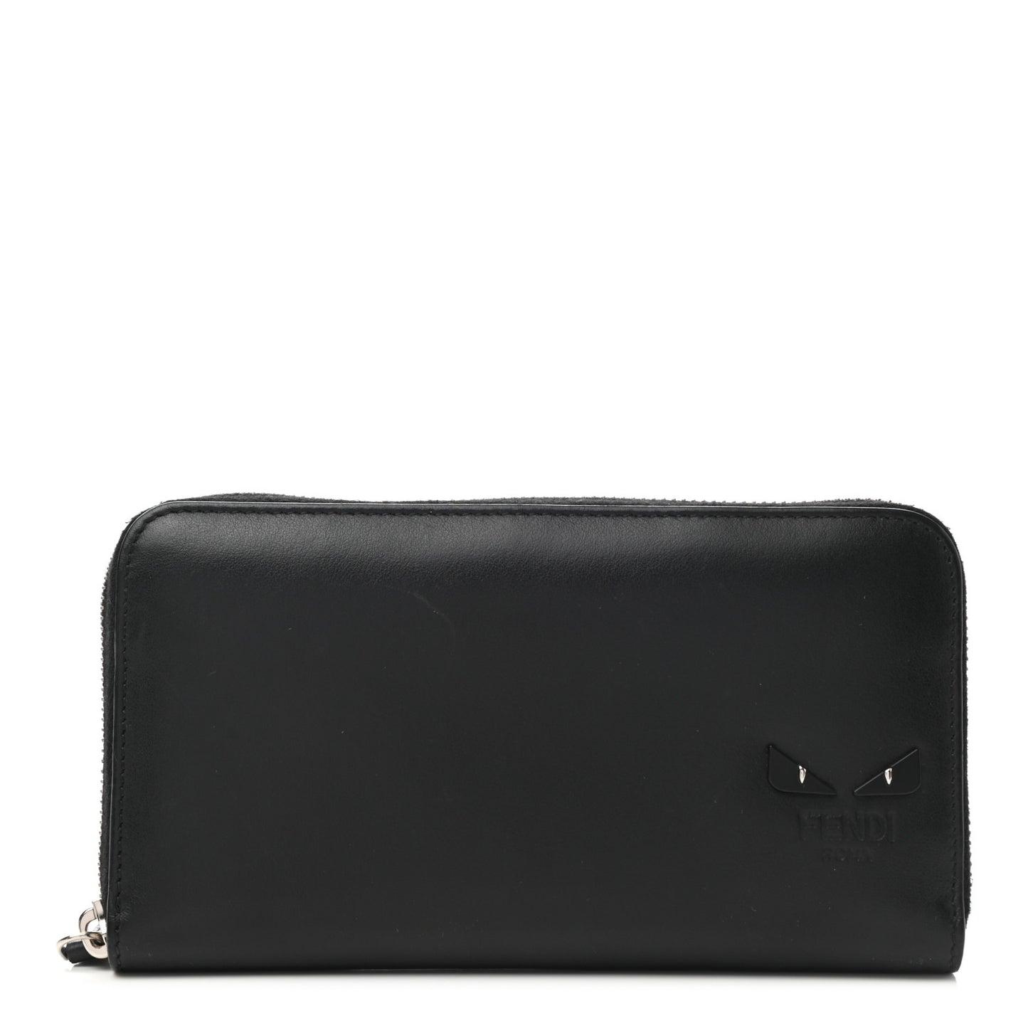 Vitello Century Opaco Mini Bug Eyes Zip Around Wallet Black