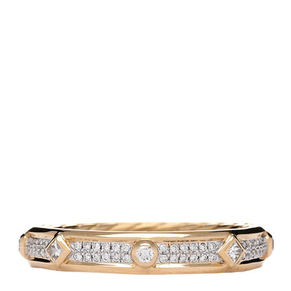 David Yurman 18K Yellow Gold Diamond Modern Renaissance Pave Ring 60 9 3 of 5