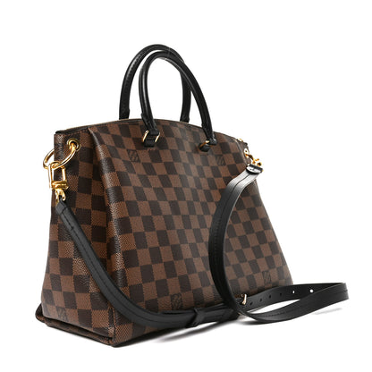 Louis Vuitton Damier Ebene Odeon Tote MM Black 3 of 9