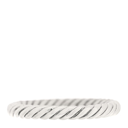 David Yurman Sterling Silver Diamond Petite Pave Band Ring 58 8.25 3 of 4