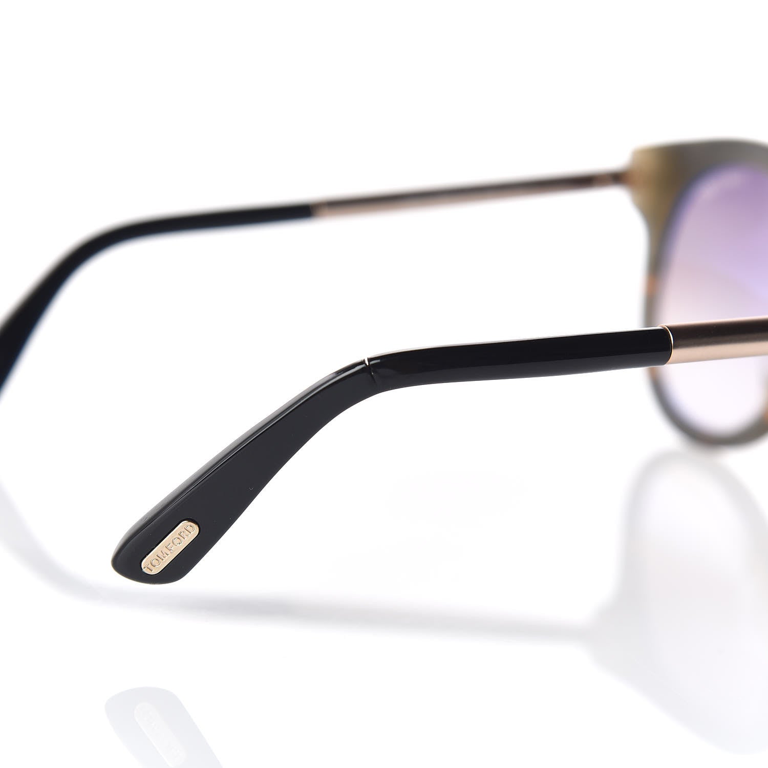 Tom Ford Janina Round Sunglasses TF435 Tortoise Black 7 of 7