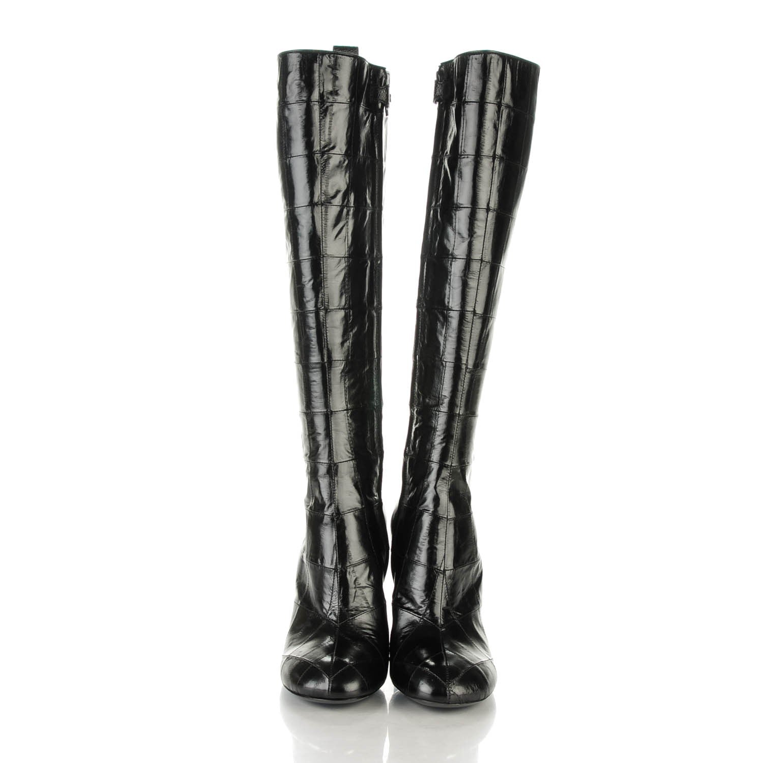 Louis Vuitton Eel Instinct High Boots 37 Black 2 of 8