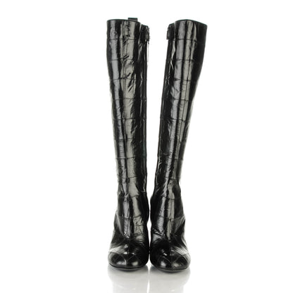 Louis Vuitton Eel Instinct High Boots 37 Black 2 of 8
