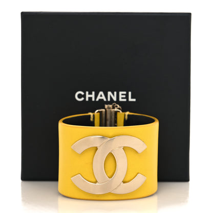 Chanel Calfskin CC Wide Cuff M Yellow 5 of 5