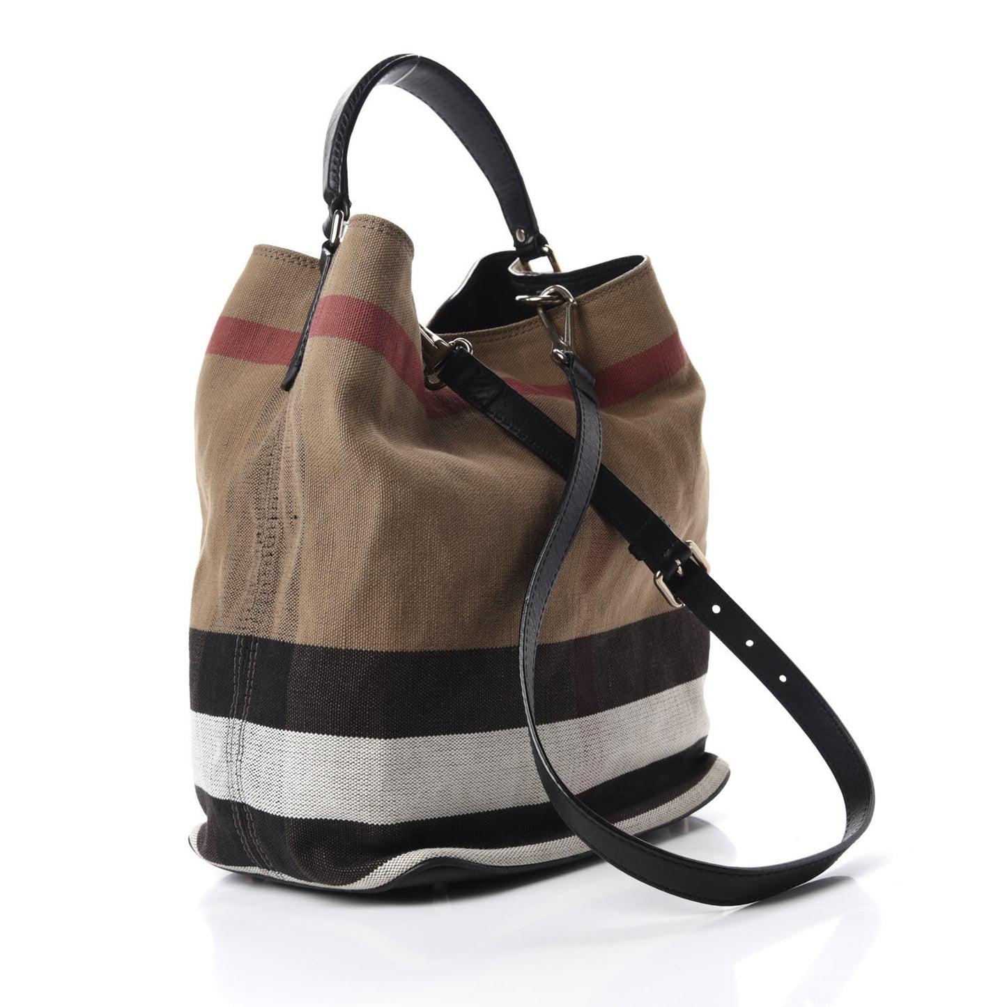 Canvas Mega Check Medium Ashby Hobo Black