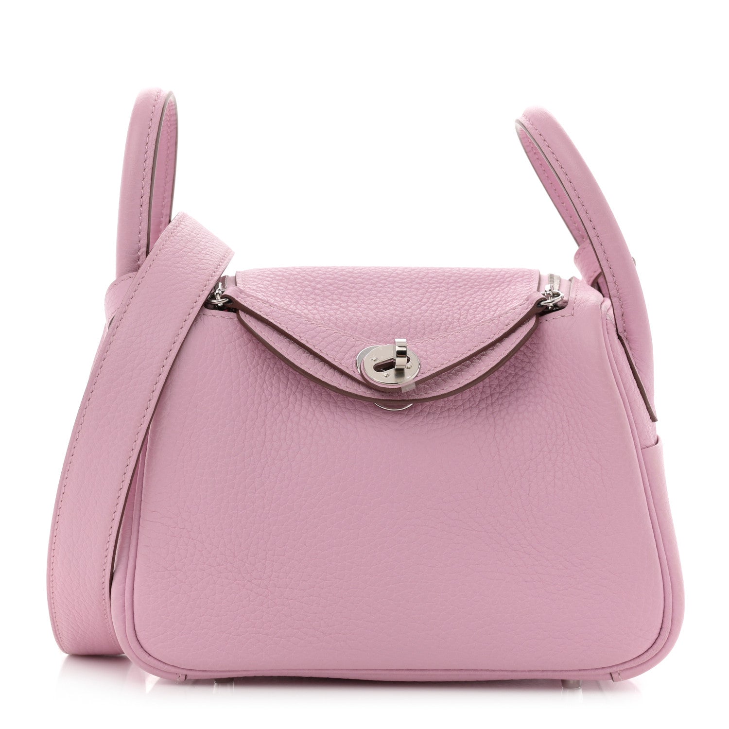 Hermes Taurillon Clemence Mini Lindy 20 Mauve Sylvestre 1 of 12