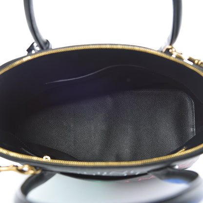Balenciaga Signature Grained Calfskin Graffiti M Ville Top Handle Bag Black Multicolor 7 of 11