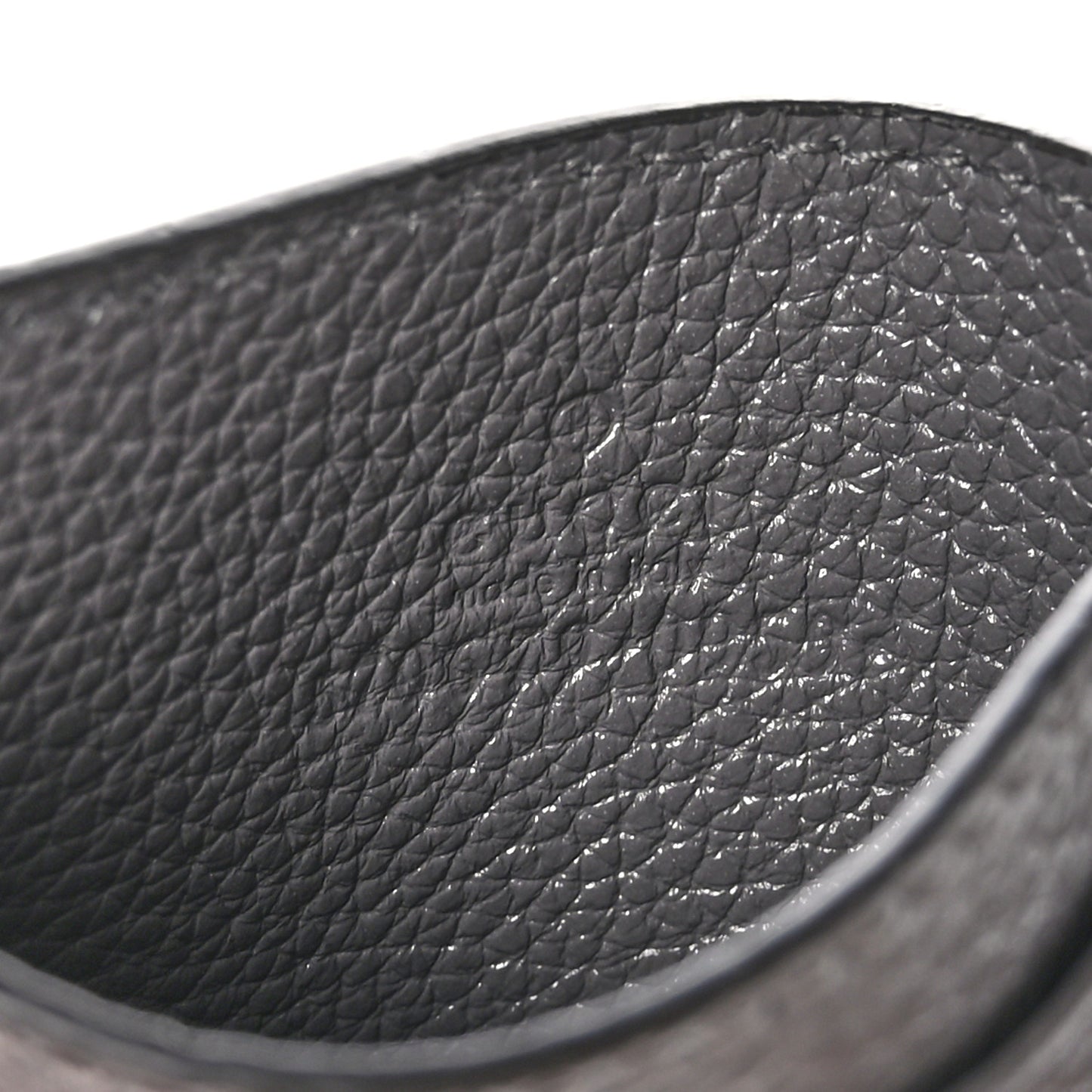 Grainy Calfskin Zumi Card Holder Dusty Grey