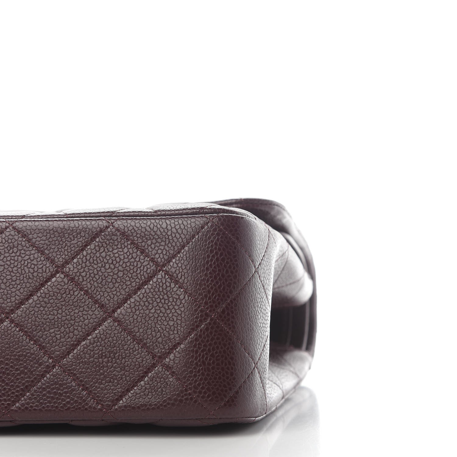 Chanel Caviar Quilted Jumbo Double Flap Burgundy 9 of 10