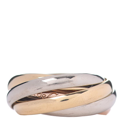 Cartier 18K Pink Yellow White Gold Five Band Les Must De Trinity Ring 50 5.25 3 of 4