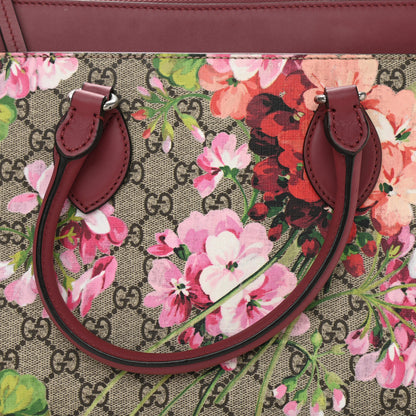 Gucci GG Supreme Monogram Blooms Small Zip Top Tote Beige Multicolor Dry Rose 12 of 13