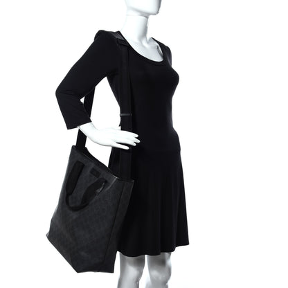 Gucci GG Supreme Monogram Web Handle Vertical Tote Black Grey 2 of 10