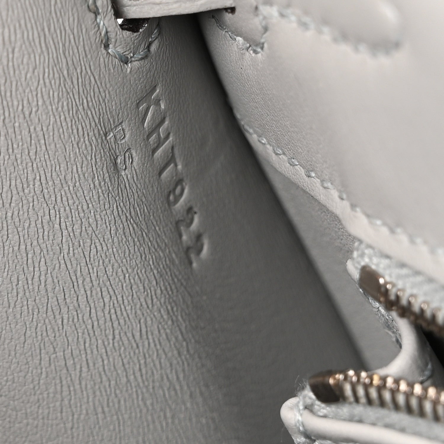 Hermes Toile H Swift Kelly Sellier 25 Ecru Bleu Glacier 7 of 11